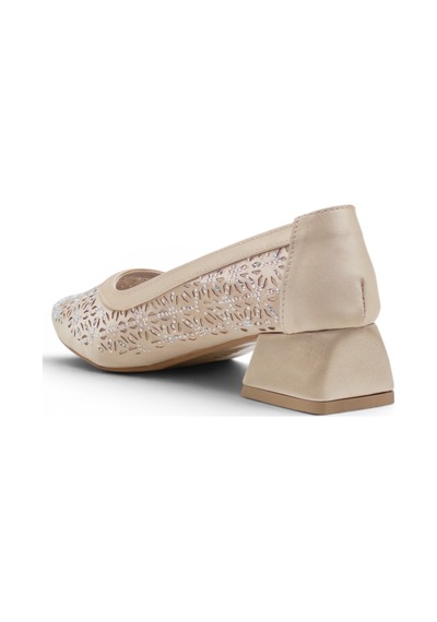 Shoes 0755 Taşlı Kadın Abiye Bej