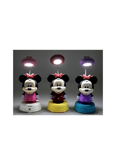Mickey Mouse Masa Üstü Lamba Şarjlı Usb Alk2716 Çok Renkli Çok Renkli