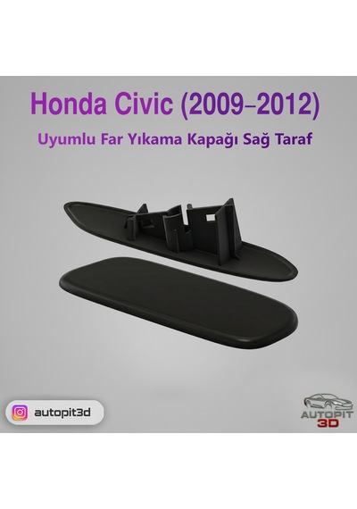 Honda Civic 2009 2012 Uyumlu Far Yıkama Kapağı Sağ Taraf