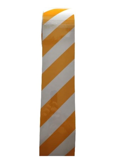 Fosforlu Bant Çapraz 9,2 Cm X 5 Metre Sarı Beyaz
