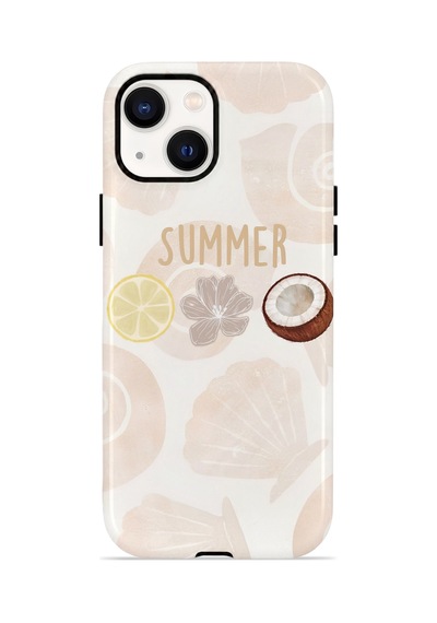 Apple iPhone Uyumlu 15 Plus Vorian Çift Katmanlı Magsafe Kılıf Coconut Summer Notes