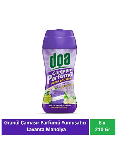 Doa Granül Çamaşır Parfümü & Çamaşır Yumuşatıcı Lavanta Ve Manolya 6 X 210 Gr 6'lı Set