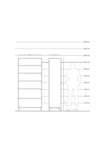 Hyperion Dolap 5 Raflı 88x44x195 Çam-aytaşı Çam