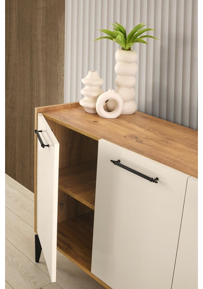 Anka Yemek Odası Konsol Büfe 180x45x86 Krem
