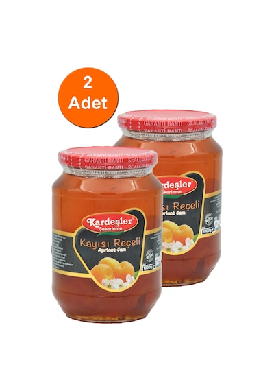 Kardeşler Şekerleme Kayısı Reçeli Cam Kavanoz 2 x 1 KG