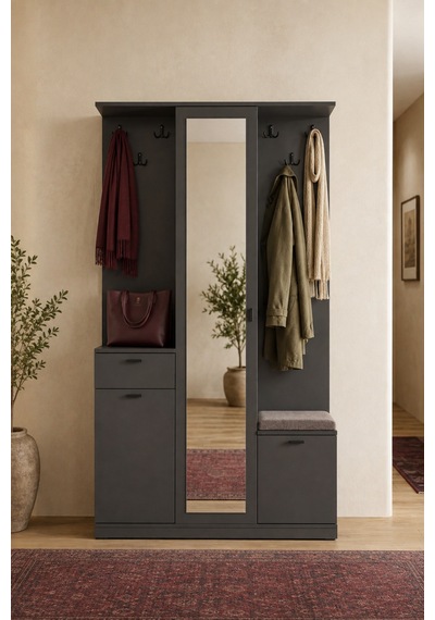 Goodnight Home Armon Portmanto Vestiyer Ayakkabılık 106x190x39 Cm Beyaz Modern Tasarım Siyah - 914347686 Siyah Goodnight Home Armon Portmanto Vestiyer Ayakkabılık 106x190x39 Cm Beyaz Modern Tasarım Siyah - 914347686 Siyah