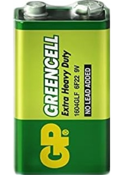 Gp Batteries Gp1604g Greencell 6f22/1222/9v Pil, 9 Volt, 10'lu Kutu