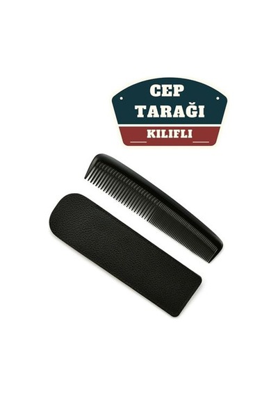 Kılıflı Cep Tarağı 14 X 3 Cm Kompakt, Şık Ve Taşınabilir Erkek Bakım Tarağı