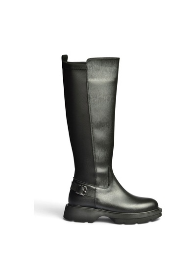 Fox Shoes Z361701009 Siyah Arkası Dalgıç Kumaş Streç Kadın Çizme