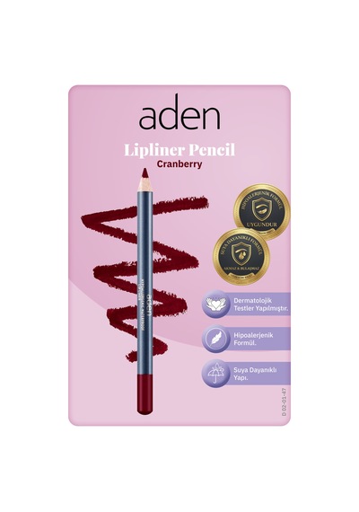 Aden Lipliner Pencil - Dudak Kalemi 47 Cranberry Vişne 0