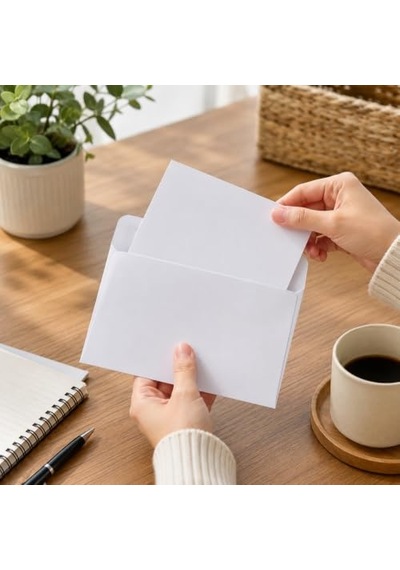 Orret Home 100 Adet Kendinden Yapışkanlı Beyaz Mektup Zarfı, Tutkallı Kapaklı Zarf, Davetiye Tebrik Kartı Para Evrak Posta Gönderim Ofis Okul Zarfı, Düğün Davetiyesi Not Kartı İçin, 16x11 Cm