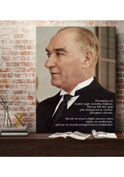 Bk Gift Atatürk Temalı Kanvas Tablo 70X100Cm-43