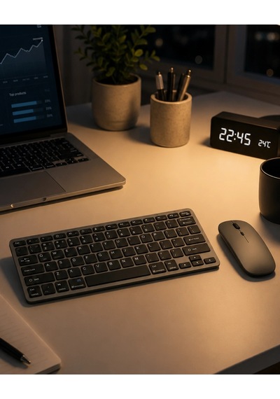 Hubrendy  Telefon Tablet Ve Bilgisayar Uyumlu Kablosuz Klavye Mouse Kombini