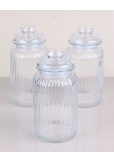 3'lü Cam Baharatlık Vakumlu Kapaklı 3x1400 Ml