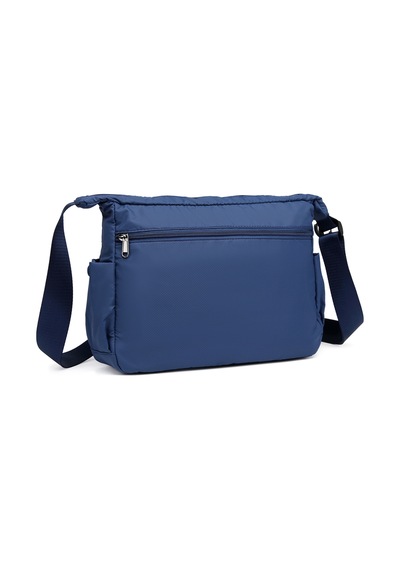 Smart Bags Hafif Kumaş Orta Boy Çok Cepli Kadın Postacı Çapraz Çanta Lacivert