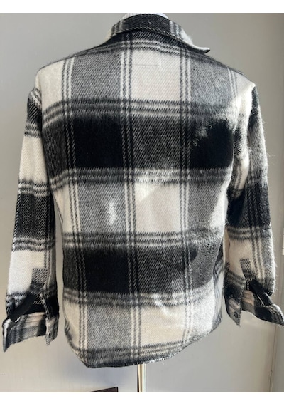 Unisex Jakarlı Oversize Siyah Gömlek Siyah
