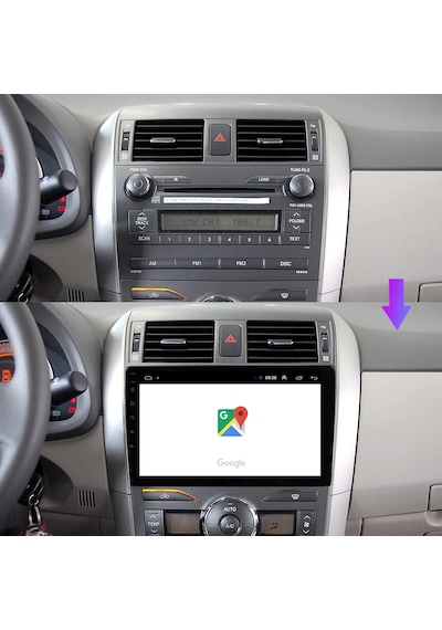 Exvol Toyota Corolla 2006 2013 Android Multimedya 9 İnc Ips Ekran 2GB Ram 32 GB Hafıza