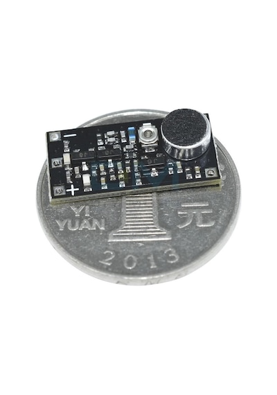 Mikrofonlu Fm Radyo Verici Modül 88-115mhz Mini Kablosuz Ses Aktarım Kartı 100 Metre Dc 2v/9v