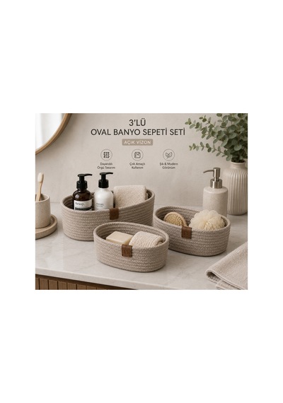 3 Lü Oval Dekoratif Örgü Hasır Jüt Görünümlü Sepet Seti Çok Amaçlı Organizer Düzenleyici Sepet Banyo Mutfak Salon Saklama Sepeti Vizon 913404309 Vizon 3 Lü Oval Dekoratif Örgü Hasır Jüt Görünümlü Sepet Seti Çok Amaçlı Organizer Düzenleyici Sepet Banyo Mutfak Salon Saklama Sepeti Vizon 913404309 Vizon