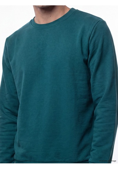 Lcwaıkıkı Classic Petrol Bisiklet Yaka Erkek Kalın Sweatshirt