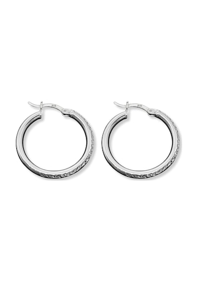 Oya Silver Kalemli Kadın Gümüş Halka Küpe 2.5x2.5cm