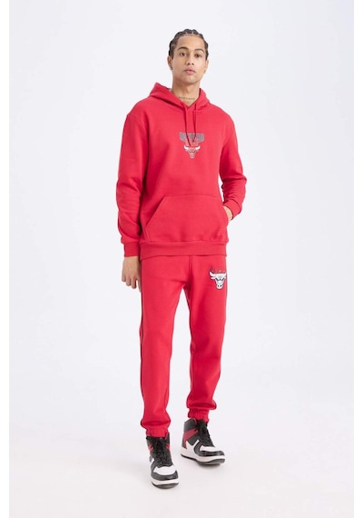 DeFactoFit NBA Chicago Bulls Kalın Jogger Eşofman Altı Standart Fit Cepli Beli Bağcıklı D6564AX25SPBR244
