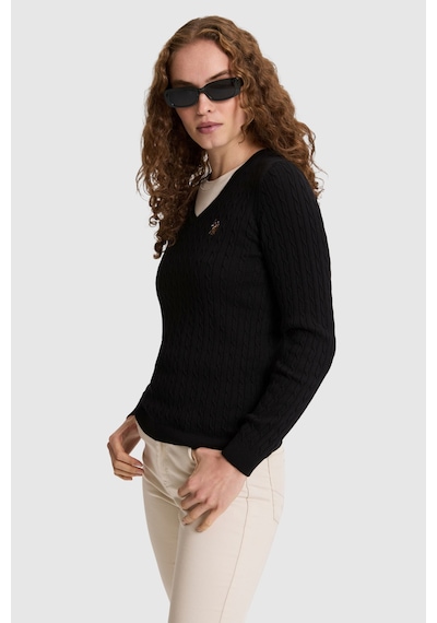 U.S. Polo Assn. Kadın Siyah Basic Kazak 50327575 Vr046