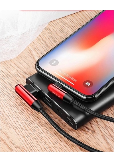 Cafele Lightning 90 Derece Led Işık Gamer Şarj Ve Data Kabl