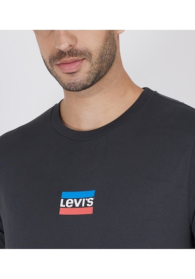Levi's Erkek Bisiklet Yaka Olympic Logolu Siyah T-shirt - 22491-1291 Siyah