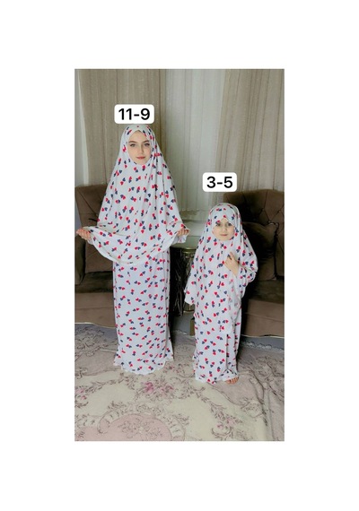 Aladaıyr 2 Adet Çocuk Namaz Elbise Pamuk Kumaş Çok Renkli046
