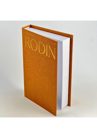 Rodın Premium Bez Kaplı Dekoratif Kitap Görünümlü Saklama Kutusu Hardal