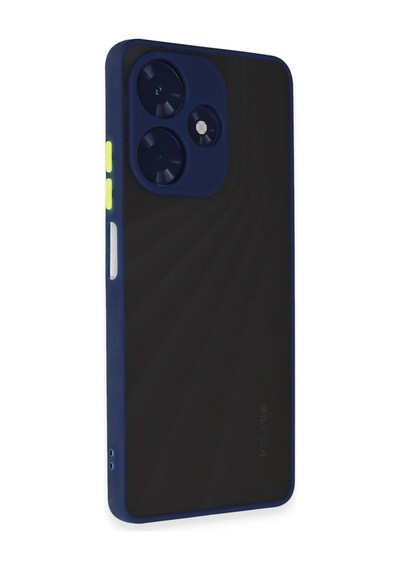 Newface - 393 - İnfinix Hot 30 4g Kılıf Montreal Silikon Kapak - Csmo-tex - - Lacivert