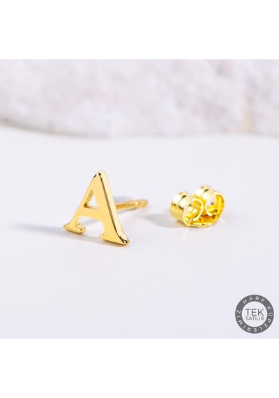 Goldkupe 14 Ayar Altın A Harf Küpe 0,45 Gr-1362