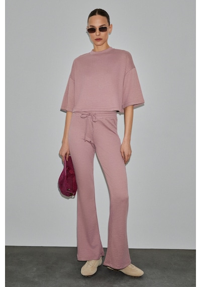 Grımelange Prıme Kadın Organik Pamuklu Bisiklet Yaka Kısa Kollu Oversize Crop Pembe T-shirt Pembe Grımelange Prıme Kadın Organik Pamuklu Bisiklet Yaka Kısa Kollu Oversize Crop Pembe T-shirt Pembe