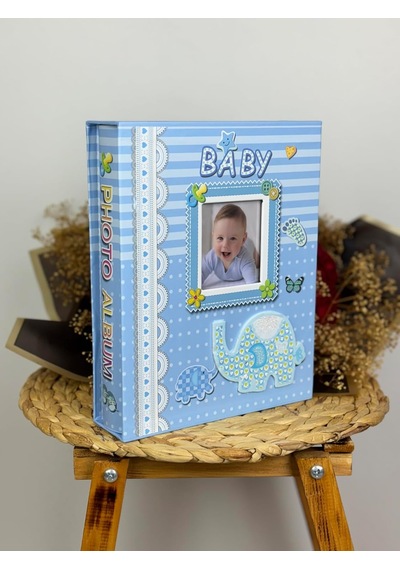 Lexroo Rabsev Rs031 Bebek Fotoğraf Albümü 10x15cm 200 Fotoğraf Kapasiteli Kutulu Pencereli Bebek