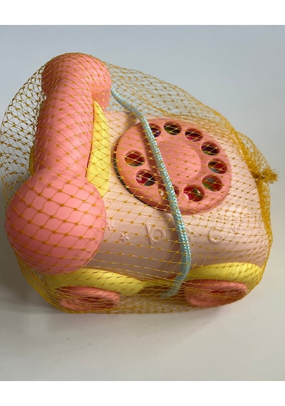 Sevimli Çevirmeli Telefon 15x15 Cm Pembe Renk