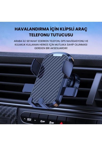 Klipsli Sarsılmaz Airwent Araç Havalandırma Telefon Tutucu Araç İçi Telefon Tutucu 2 Mixed