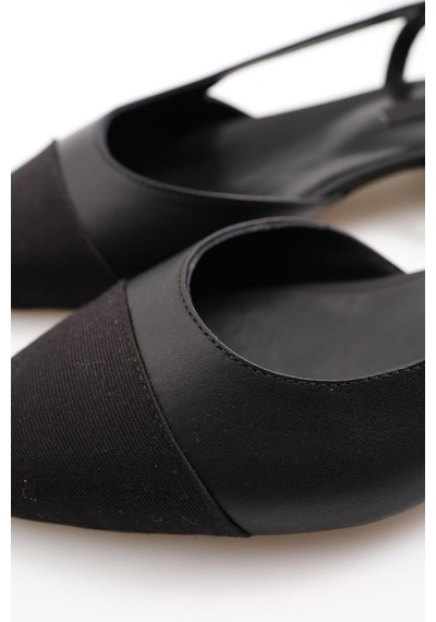 Siyah Slingback Babet 301-siyah Siyah