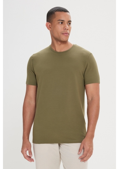 Ac&Co / Altınyıldız Classics Erkek Hakı Slim Fit Bisiklet Yaka Kısa Kollu Yumuşak Tuşeli Basic Tişört Haki Ac&Co / Altınyıldız Classics Erkek Hakı Slim Fit Bisiklet Yaka Kısa Kollu Yumuşak Tuşeli Basic Tişört Haki