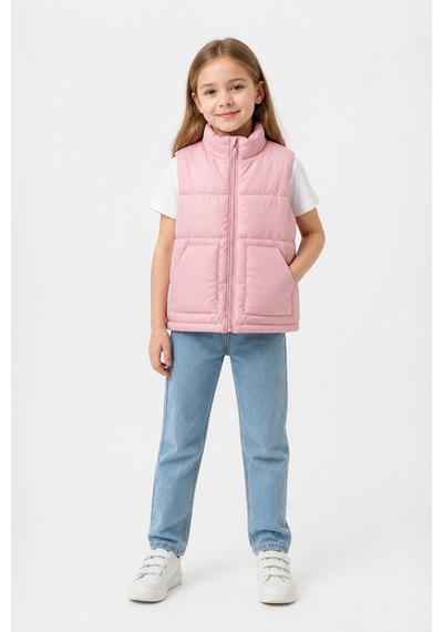 Eray Alp Kids Kız Çocuk Pembe Şişme Yelek Günlük Rahat Kombin