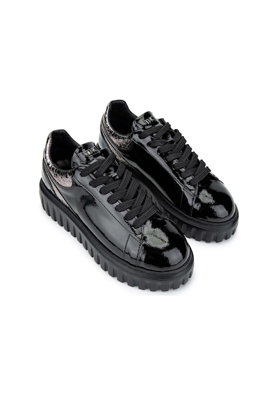 Tamer Tanca Kadın Deri/suni Siyah Rugan Sneakers & Spor Ayakkabı 1009 05 Bn Ayk Sk24-25 Syh Rgn/ant Rgn Siyah Rugan Siyah