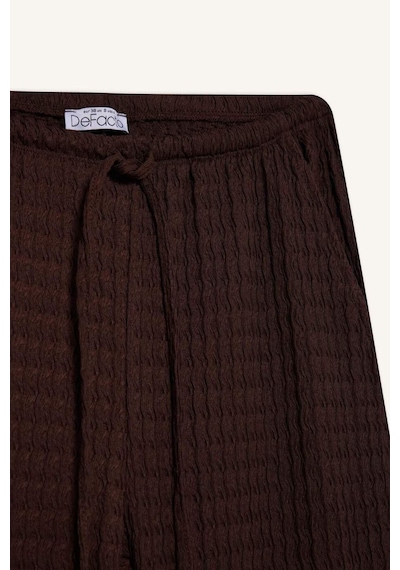 Defacto Flare Fit Cepli Normal Bel Standart Boy Bürümcük Pantolon F7659ax25hsbn341 Kahve