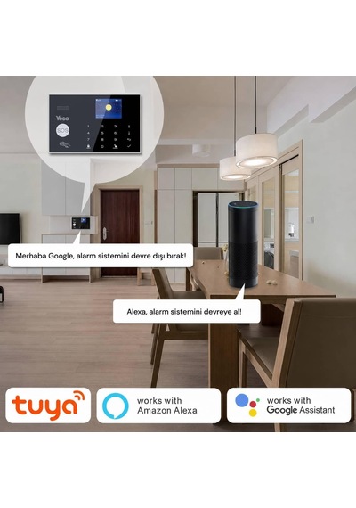 Sas-10 Akıllı Alarm Sistemi Wifi, Tuya Uyumlu, Mobil Kontrollü