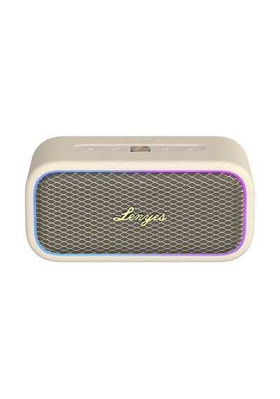 Lenyes S891 Rgb Işıklı Taşınabilir Su Geçirmez Otg-tws Bluetooth Hoparlör V5.3 80w Bej