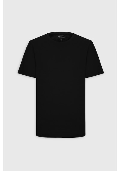Ac&Co / Altınyıldız Classics 547236445 Slim Fit Bisiklet Yaka Düz Erkek Tişört 2'li Siyah