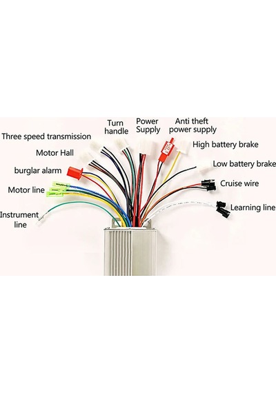 Dc 36v / 48v 350w Fırçasız Motor Sürücü Scooter Elektrikli Bisiklet Beyin Bldc Hız Kontrol Kartı