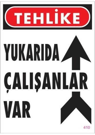 Plentifulyukarıda Çalışanlar Var Uyarı Levhası 25x35 Kod: 410