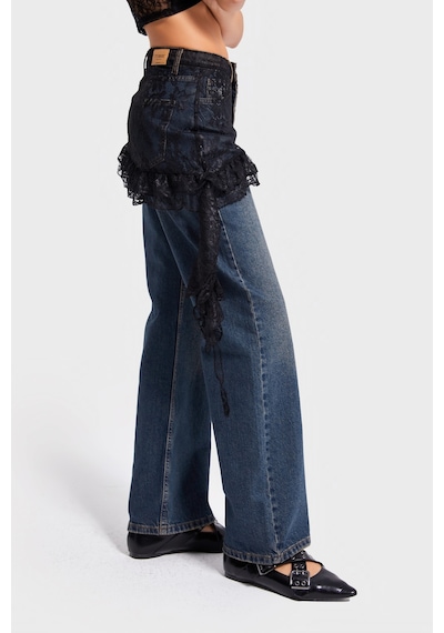 Itsbasic Kadın Kot Rengi 2w5-8 Straight Fit %100 Koton Dantel Detaylı Etek Özel Tasarım Denim Jean Mavi Itsbasic Kadın Kot Rengi 2w5-8 Straight Fit %100 Koton Dantel Detaylı Etek Özel Tasarım Denim Jean Mavi