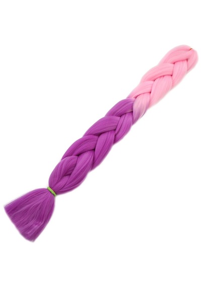 Afrika Örgülük Sentetik Ombreli Saç 100 Gr. - Açık Pembe / Lila