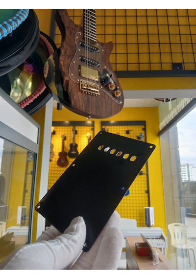 Elektro Gitar Stratocaster Tremolo Arka Yay Kapağı Siyah